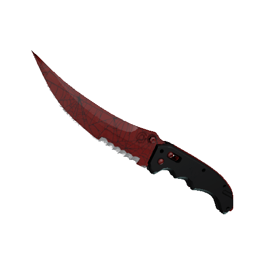 Flip Knife | Crimson Web (Minimal Wear)