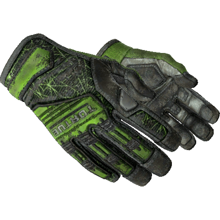 Specialist Gloves | Emerald Web (Battle-Scarred)