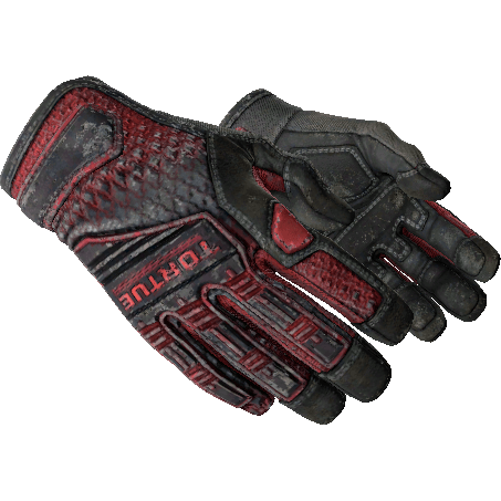 Specialist Gloves | Crimson Kimono (Battle-Scarred)