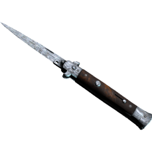 Stiletto Knife | Damascus Steel (Field-Tested)