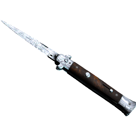 Stiletto Knife | Damascus Steel (Minimal Wear)