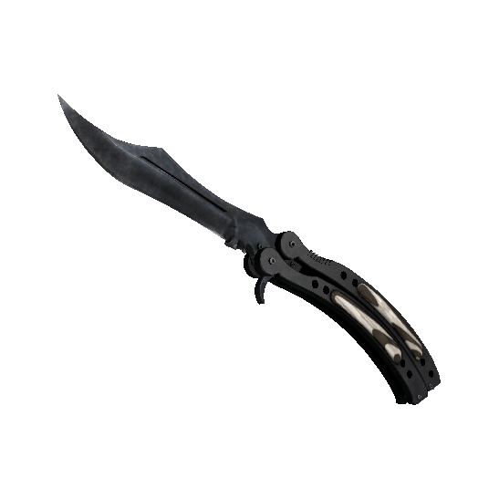 Butterfly Knife | Black Laminate (Minimal Wear)
